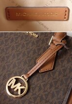 ★1円 MICHAEL KORS/マイケルコース モノグラム 2way ハンドバッグ/ブラウン/レザー/手持ち鞄/ショルダーベルト付き&1808900150_画像5