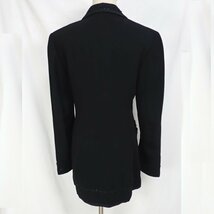 ★JIL SANDER+/ジルサンダープラス ジャケット36/レディースS～M相当/ブラック/ウール100%/ビーズ/若干難あり&1577906132_画像2