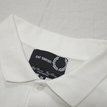 ★RAF SIMONS/ラフシモンズ × FRED PERRY/フレッドペリー 半袖ポロシャツ メンズM/オフホワイト/コットン100%/ピン付き&1201500140_画像6