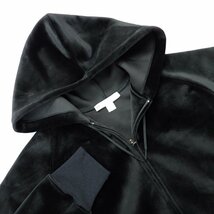 ★1円 Y-3/ワイスリー ベルベット ジップアップパーカー メンズS/ブラック/アディダス/ヨウジヤマモト/フーディー&1040800039_画像3