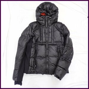 ★MONCLER GRENOBLE/モンクレールグルノーブル BAISE フーデッド ダウンジャケット 2/メンズM～L相当/ブラック/ナイロン100%&1843300050