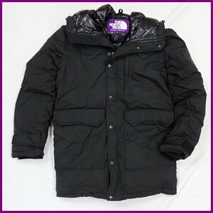 ★THE NORTH FACE PURPLE LABEL/ザノースフェイス ロングセロー ダウンコート メンズM/ブラック/ナイロン混/ND2661N&1854400244