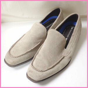 ★ROCKPORT/ロックポート スエードローファー メンズ25.5cm/ベージュ/スリッポン/シューズ&1850700069