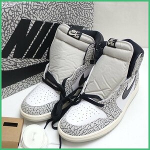 ★未使用 NIKE/ナイキ AIR JORDAN/エアジョーダン 1 RETRO HIGH OG 29cm/ホワイトセメント/グレー系/DZ5485-052/レザー/箱付き&1942200025