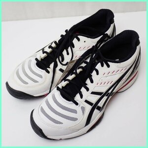 ★未使用 ASICS/アシックス プレステージライト テニスシューズ レディース24cm/ホワイト×ブラック/TLL729/タグ付き&1205400123