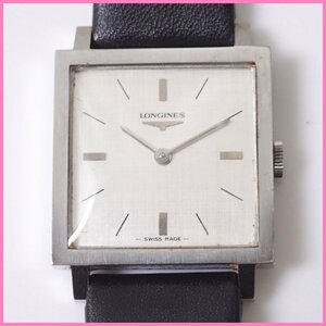 ★Longines/ロンジン クォーツ腕時計/シルバー文字盤/ブラック/革ベルト/2針&1936900023