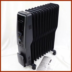 *TEKNOS/ Tecnos oil heater digital display TOH-D1102K/ delustering black /S type fins 11 sheets installing / home heater / operation goods &0000003226