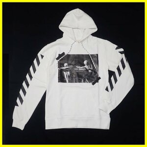 ★未使用 Off-White/オフホワイト CARAVAGGIO プルオーバーパーカー メンズM/ホワイト/コットン100%/フーディー&1780802584