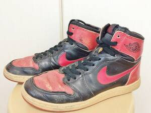 85年製 NIKEナイキ AJ1 エアージョーダン１赤×白 オリジナル US8 ビンテージ 観賞用