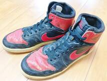 85年製 NIKEナイキ AJ1 エアージョーダン１赤×白 オリジナル US8 ビンテージ 観賞用_画像8