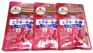 【30】即決 小林製薬 命の母 エクオールα プラス美容サポート 30日 60粒 ×3袋 新品・未開封