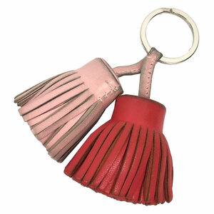 HERMES Hermes karu men unodos key holder key ring key holder charm fringe 2 piece leather aq8083