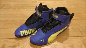 未使用 PUMA プーマ KART CAT MID PRO 3 レーシングカートシューズ ブルー×イエロー