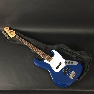 ER1123-1-3 現状品 squier by Fender JAZZ BASS ケース有 ジャズ ベース ブルー 弦楽器 器材 キズ スレ有 フェンダー 全長116cm 200サイズ