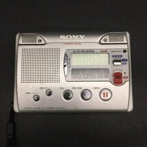 FG0928-61-3 SONY 現状品 STEREO CASSETTE-CORDER TCS-100 カセット コーダー レコーダー ソニー シルバー 60サイズ_画像1