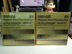 【NEW！新品未開封】【￥1,000 Start！まとめて2本】【Reel to reel tape 7inch｜オープンリール】maxell ULTRA DYNAMIC UD35-7 L×2-SET