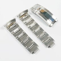 ロレックス用 互換オイスターブレス グライドロッククラスプ付き センターポリッシュ 20mm_画像7