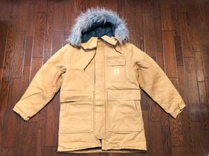 ＵＳＡ製 カーハート Ｃａｒｈａｒｔｔ シベリアン パーカー ブラウンダック 茶色 Ｍ ワーク フーディ 中綿入りキルティング アメリカ製