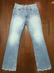 リーバイス Ｌｅｖｉ’ｓ ５１７ ｗ３２ ひげ落ち ブーツカット ジーンズ 解れ ユーズド加工 フレア デニム パンツ ジッパー ジーパン