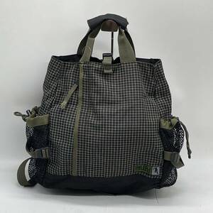 BN2215 STUSSY ステューシー リュックサック バックパック トートバッグ 2way チェック　ブラック　