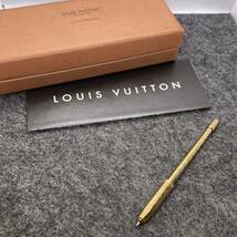 PE1217□LOUIS VUITTON ルイヴィトン ツイスト式 ボールペンスティロ アジェンダ 手帳用 ゴールド フランス製 筆記確認済み 箱付き_画像1