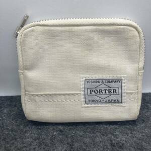 ☆KO1340□PORTER ポーター コインケース 636-06835 ダック バルキーコットン ホワイト系 白 財布 