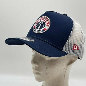 ★【OK1421】NEW ERA NBA ワシントン ウィザーズ ネイビー× チームカラー 9FORTY A-Frame トラッカー /帽子 Washington Wizards