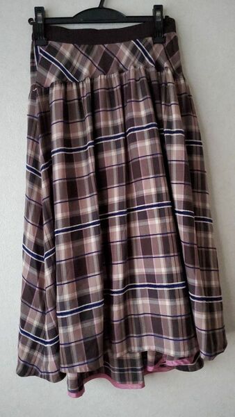 チェックフィッシュテールスカート／大きいサイズ ローズティアラ