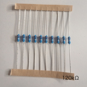 120KΩ 金属皮膜抵抗　1/4W 誤差1％ 高クオリティー版　10本セット