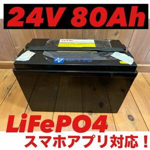 GTK リチウムイオンバッテリー LiFePO4 24V80Ah 新品 スマホアプリ対応！