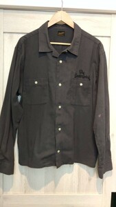 TENDERLOIN 　ボーリングシャツ 長袖 シャツ チャコール size XL　訳有り