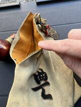 巾着 袋 腰下げ 小物入 ポーチ バッグ 和服 根付 瓢箪 昭和レトロ ヴィンテージ Purse Pouch Bag Japan Vintage_画像3