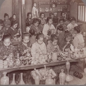 ステレオ写真 立体写真 古写真 明治期 京都 陶芸 陶器 絵付け ポンティング ステレオビュー 1904年の画像2