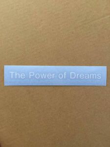 ”The Power of Dreams”　ホンダ　キャッチフレーズ　切り抜きステッカー　白　2枚セット