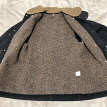 希少★JELADO ジェラード ANTIQUE GARMENTS「Baxter Coat/バクスターコート」硫化染め ウールボアライナー付き ファイアーマンジャケット L_画像5