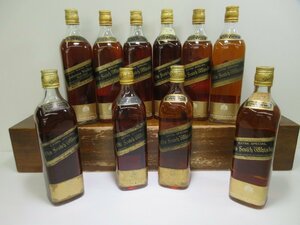 10本セット ジョニーウォーカー ブラックラベル 金キャップ JOHNNIE WALKER 750-760ml スコッチウイスキー 未開栓 古酒 1円スタート/12-6-6