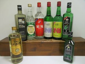 8本セット 焼酎甲類(ジンロ,鏡月,樹氷,韓国焼酎,宝焼酎) 375-700ml 20-25% 未開栓 古酒 1円スタート/12-13-3