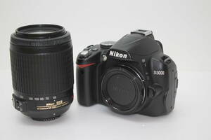 ★訳あり実用品★ Nikon ニコン D3000 レンズセット 55-200mm VR #9093