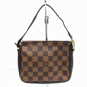 LOUIS VUITTON ルイヴィトン ダミエ トゥルース メイクアップ N51982 ポーチ ハンドバッグ ブラウン【中古】 JA-18352