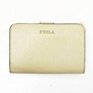 FURLA フルラ バビロン レザー 二つ折財布 ベージュ レディース 小物 【中古】 JA-18344