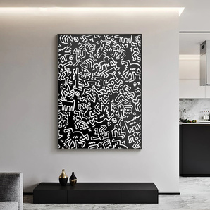  C1806 キース・ヘリング keith haring アートポスター キャンバスポスター プリント 50×70cm インテリア 雑貨 海外製 枠なしの画像1