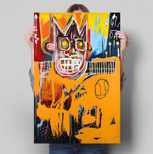  C3093 ジャン＝ミシェル・バスキア Basquiat キャンバスアートポスター 50×70cm イラスト インテリア 雑貨 海外製 枠なし 