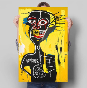  C3094 ジャン＝ミシェル・バスキア Basquiat キャンバスアートポスター 50×70cm イラスト インテリア 雑貨 海外製 枠なし 