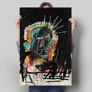  C3095 ジャン＝ミシェル・バスキア Basquiat キャンバスアートポスター 50×70cm イラスト インテリア 雑貨 海外製 枠なし 