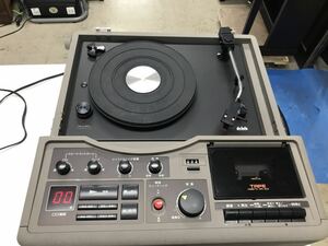 M 2312-3008 COLUMBIA CD カセット レコードプレーヤー GP-25 カセット再生可能早送り巻き戻し使用不可 CD再生不可 ターンテーブル回転可能