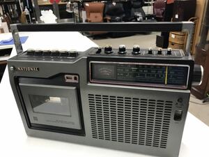 M 2312-3009 NATIONAL FM/MW/SW 3BAND RADIO CASSETTE RECORDER RQ-448 ジャンク　電源ケーブルなし　昭和　レトロ　100サイズ発送予定