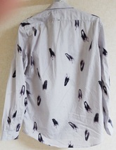 【PS Paul Smith】Falling Feathers カジュアルシャツ（ライトグレー、XL）_画像5