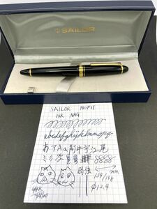 1円スタートSAILOR 万年筆 プロフィット 14k 長刀研　送料無料　セーラー　ナギナタ