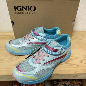 ▼IGNIO イグニオ ジュニアシューズ スニーカー 24.0㎝ ブルー IGC4924BL922 未使用 紙タグ付き お箱有り 子供用 運動靴 922 女の子用