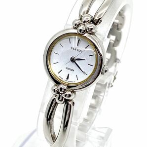 CITIZEN CLETIA 腕時計 ブレスウォッチ ラウンド バーインデックス クォーツ quartz 3針 シルバー 銀 シチズン クレティア D69の画像1